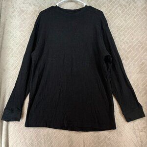 Zig Zag Shirt Womens 3XL Black Thermal Long Sleeve Classic Boxy Fit Base Layer